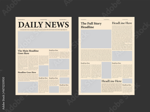 The Daily Newspaper News column articles newsprint magazine design.
