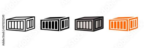  Import Goods Icon Set Multiple Style Collection Cargo Ship, Shipping Container, Customs Office, Freight Truck, Warehouse Storage, Air Cargo Plane, Port Crane, Shipping Box, Customs Declaration, Globa