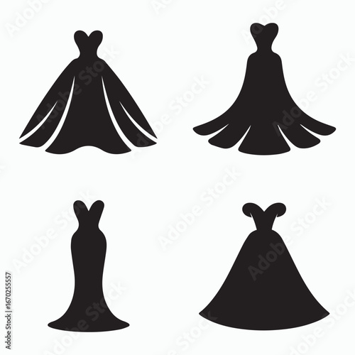 Four black oxford shoes  on white background