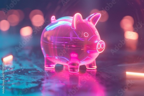 piggy bank and euro coin