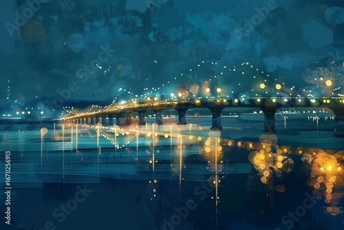 night view of the city