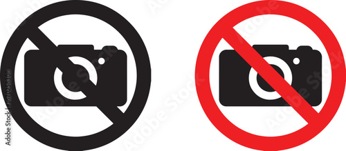 no photography, camera, forbidden, prohibited, sign, symbol, icon, black, red, circle, slash, banned, restricted, no camera, photography allowed, no photo, capture, image, picture, vector, graphic, wa