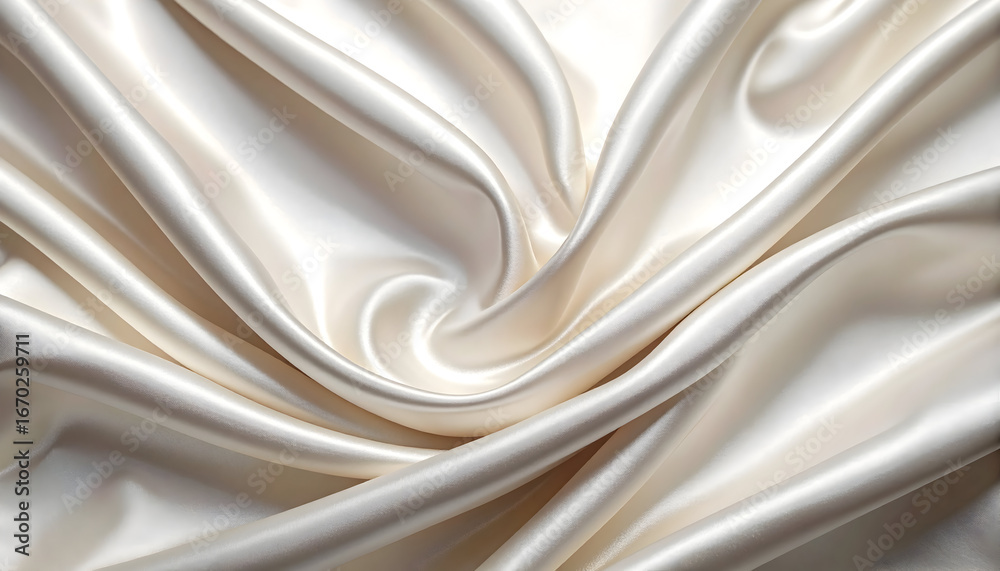 Obraz premium Cream Silk Fabric Drape Texture Background