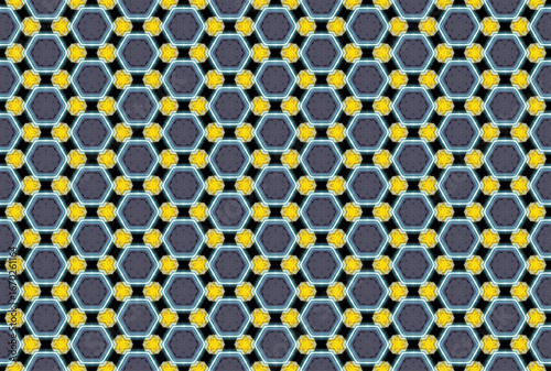 Seamless Luxury Graphic Textile Art Template Perspective Design Decoration Tile Texture Symmetric Endless Fashion Background Cloth Geometric Digital Shape Wallpaper Visual Interior Fabric Pattern.