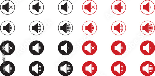 audio, sound, volume, speaker, mute, volume up, volume down, sound off, sound on, icon, symbol, interface, control, settings, technology, digital, communication, music, media, audio levels, sound wave