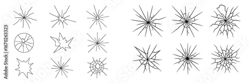 Unique abstract designs representing various fractal patterns and shapes in black and white, showcasing intricate details and geometry