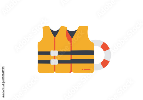 Safety Equipment Life Vest and Life Ring for Boating and Water Sports