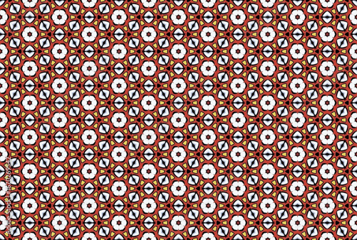 Seamless Luxury Graphic Textile Art Template Perspective Design Decoration Tile Texture Symmetric Endless Fashion Background Cloth Geometric Digital Shape Wallpaper Visual Interior Fabric Pattern.