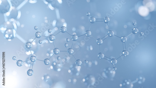 Fototapeta Naklejka Na Ścianę i Meble -  cyclic adenosine monophosphate molecular structure 3d, second messenger structural chemical formula view from a microscope