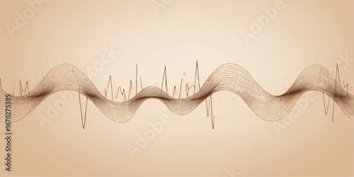 Nature's art takes the shape of a stunning desert sunset, a vector illustration of a woman's love for music