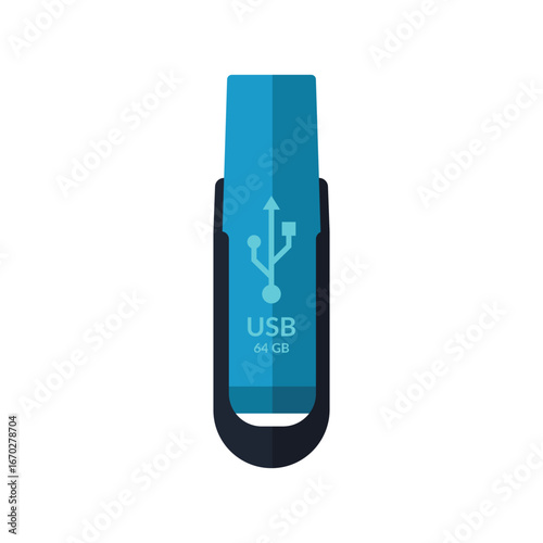 Modern USB flat style vector illustration on a white background