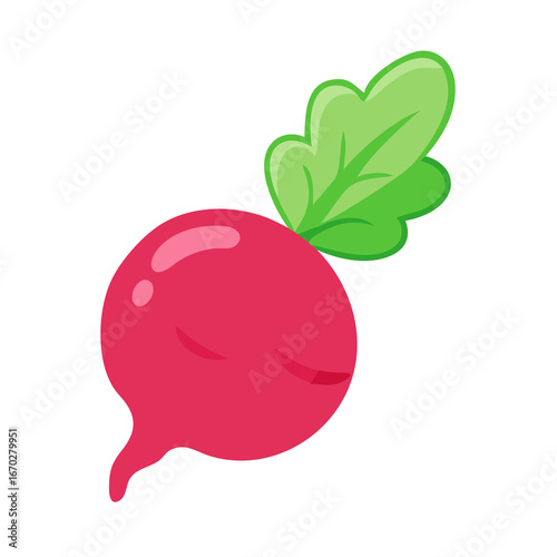 vector illustration of an apple with leaf