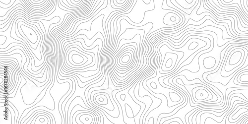 The stylized height of the topographic map contour in lines and contours isolated on transparent. Black and white lines seamless Topographic map patterns, topography line map. Vintage outdoors style. 