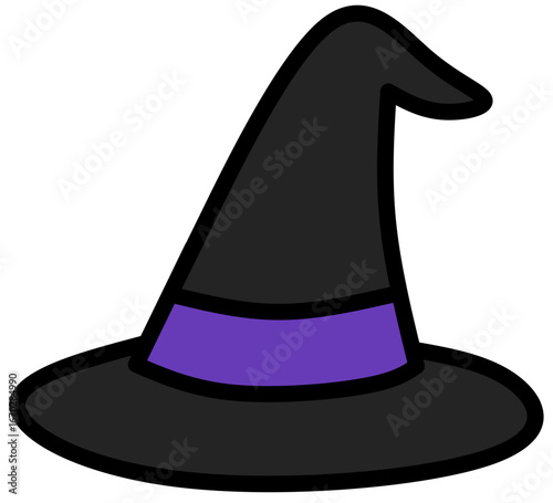 A set of Halloween icons featuring a spider, witch potion, lollipop, tombstone, skull, bat, witch hat, and jack o lantern, illustrated in a cute and spooky style, representing the concept of Halloween