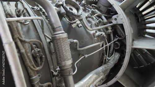 Gas Turbine Engine. Internal View

