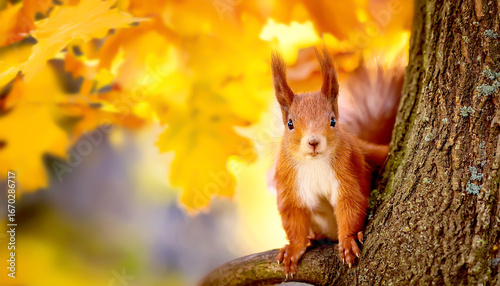 Eichhörnchen im Herbst 