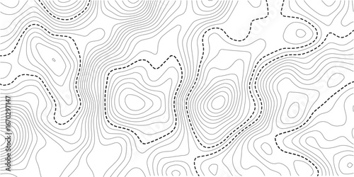 Retro topographic map. Geographic contour map. Abstract outline grid, vector illustration.