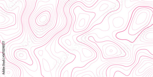 Seamless Light topographic topo contour map background, vector illustration