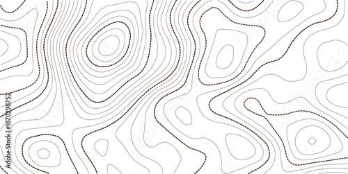 Seamless Light topographic topo contour map background, vector illustration