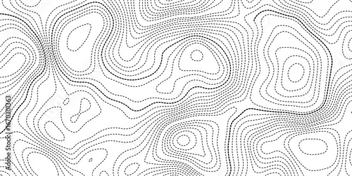 Topographic map pattern background vector. Abstract mountain terrain map background with abstract shape line texture.