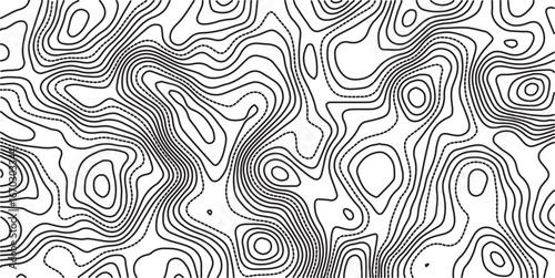 Topographic map background. Geographic line map with elevation assignments. Contour background geographic grid. Vector illustration.