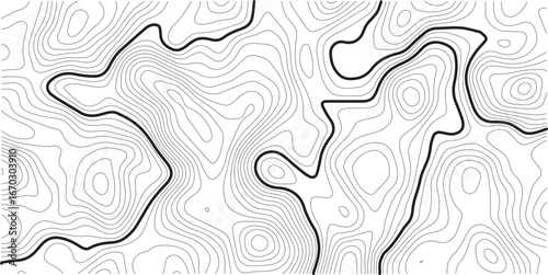 Topographic map background. Geographic line map with elevation assignments. Contour background geographic grid. Vector illustration.
