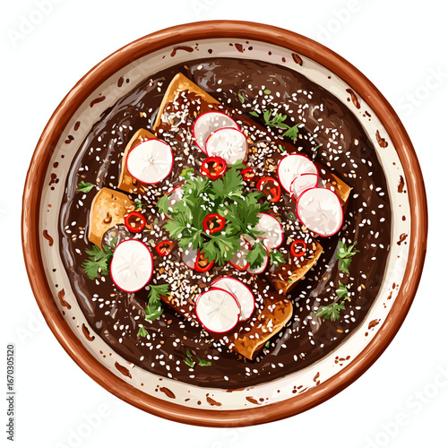 Chicken Enchiladas with Rich Mole Sauce