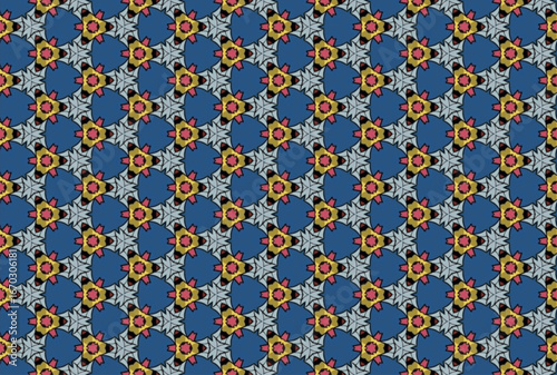 Seamless Cloth Design Digital Texture Decoration Luxury Symmetric Endless Template Graphic Visual Perspective Background Fashion Shape Wallpaper Interior Geometric Art Textile Fabric Tile Pattern.