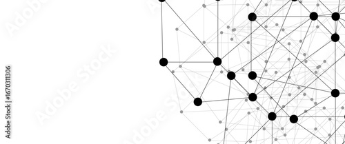 Abstract technology dot and line connection digital hi tech design concept background. Space for text. Vector illustration