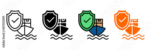  Import Goods Icon Set Multiple Style Collection Cargo Ship, Shipping Container, Customs Office, Freight Truck, Warehouse Storage, Air Cargo Plane, Port Crane, Shipping Box, Customs Declaration, Globa