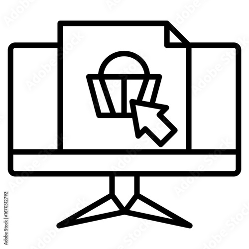 Web Shop line icon