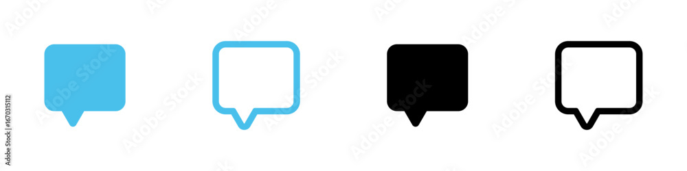 Fototapeta premium Comment icon speech bubble symbol. Chat message icons - talk message. Bubble chat icon. web vector icon