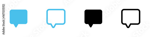 Comment icon speech bubble symbol. Chat message icons - talk message. Bubble chat icon. web vector icon