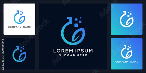 Leaf lab digital logo design