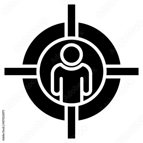 Target Group glyph icon
