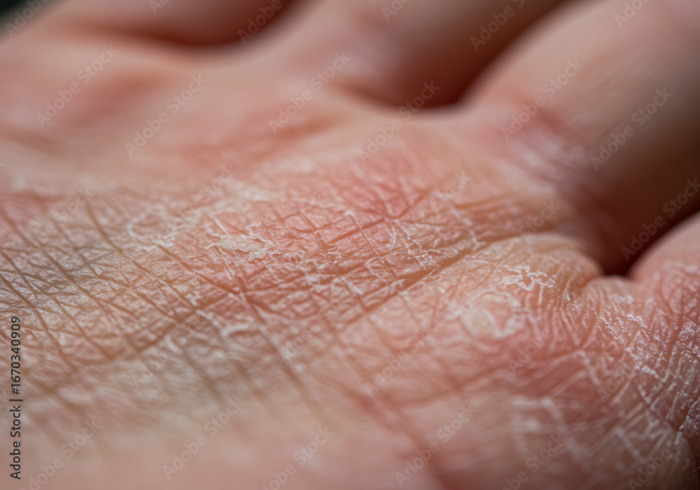 Fototapeta premium Dry rough skin texture detail