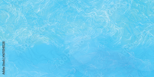 Water ripple top view textured seamless pattern design. Sun light reflection top view swimming pool, ocean, and sea background