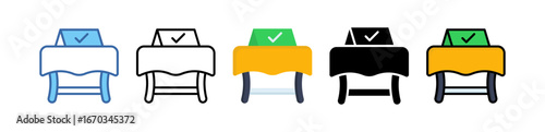 Reserved Table Icon Multi Style Illustration