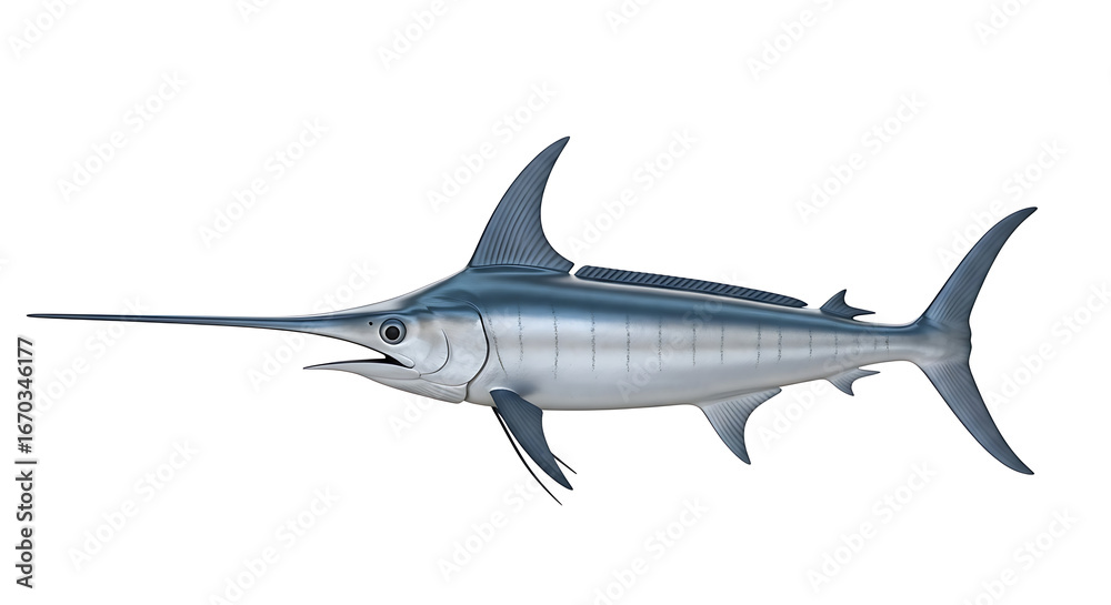 Naklejka premium Illustration of a Blue Marlin Fish