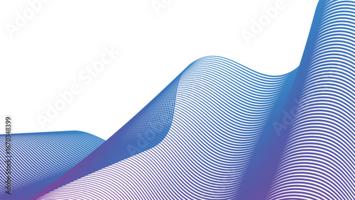 Purple Blue Stripes Curve Line Abstract Background for Modern Digital Art and Web Design
