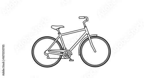 Bicycle outline illustration