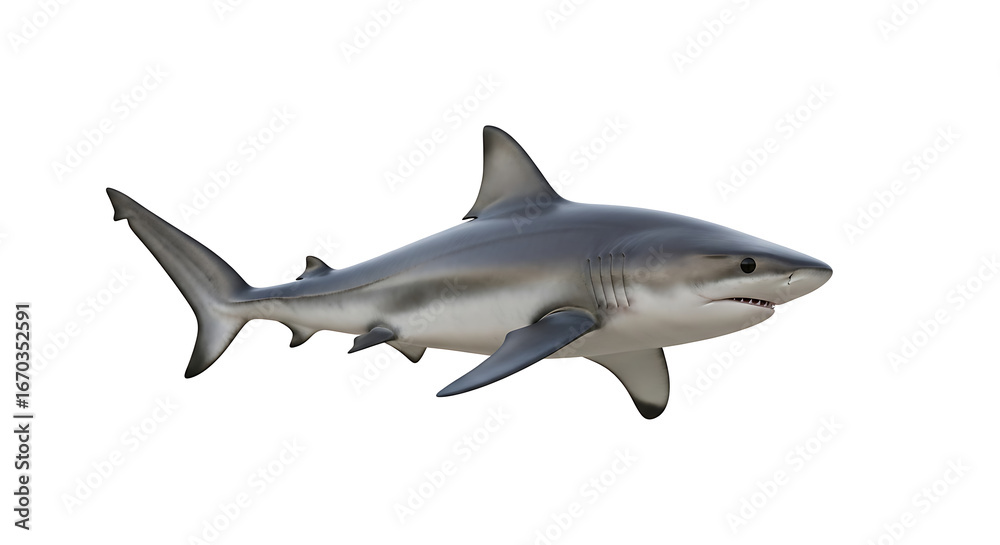 Fototapeta premium Shark isolated on white background