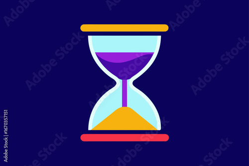 giant hourglass neon sand