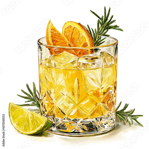 Citrusy Sotol Cocktail with Orange and Rosemary