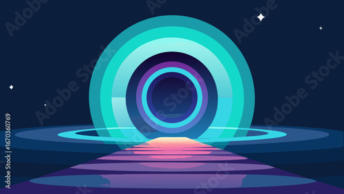 futuristic time travel portal background