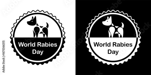 Symbolic representation of World Rabies Day featuring a stylized dog