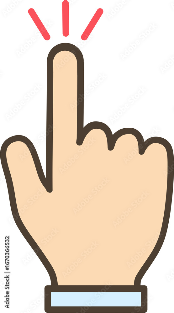 Obraz premium 클릭하는 손가락