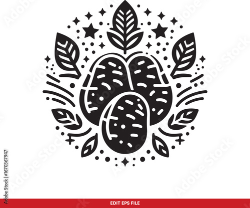 Organic Root Vegetable Harvest Decorative Illustration