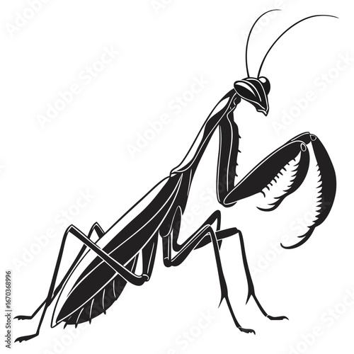 praying mantis vector