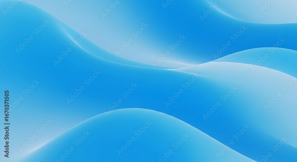Obraz premium Abstract blue waves soft gradient background for modern technology presentation